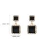 Black Hanging Long Earrings for Women Triangle Square Statement Drop Earrings 2025 boucle oreille femme Fashion Jewelry