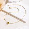 Korean Style Small Square Simple Titanium Steel Choker - Women's Trendy, Light Luxury, Versatile Necklace