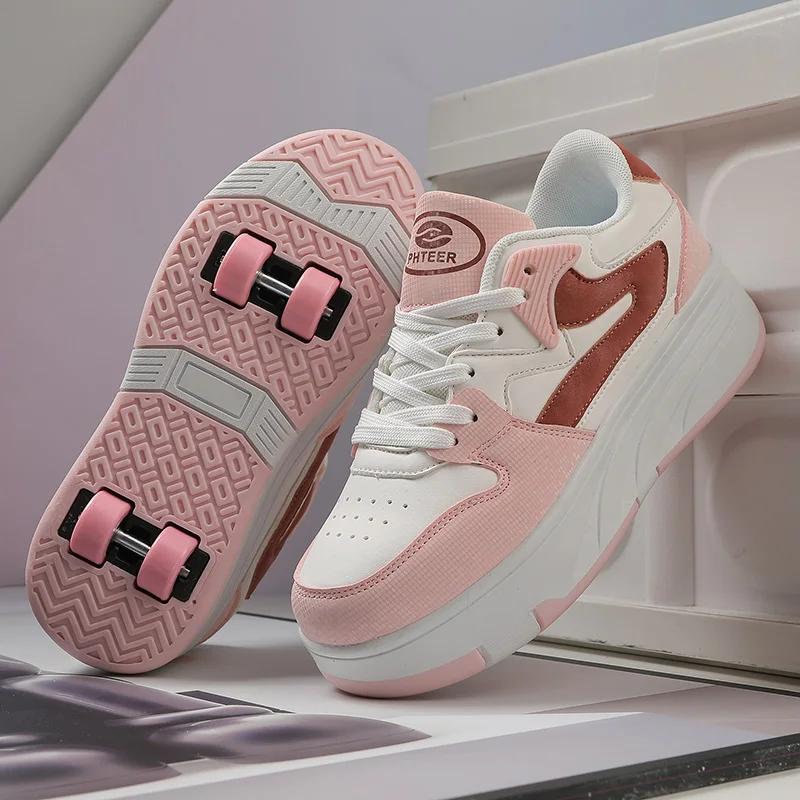 2026 the Latest Girls' Roller Skates Outdoor Breathable Wear-resistant Four-wheel Wheel Shoes Student Roller Skates