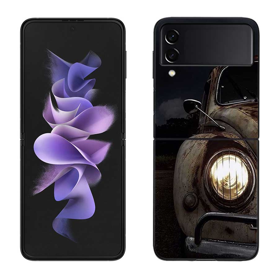 I Like the Beetle Phone Case For Samsung Z Flip 7 6 5G Galaxy Z Flip 5 4 3 Black Hard Cell Cover Luxury PC Shell Coque