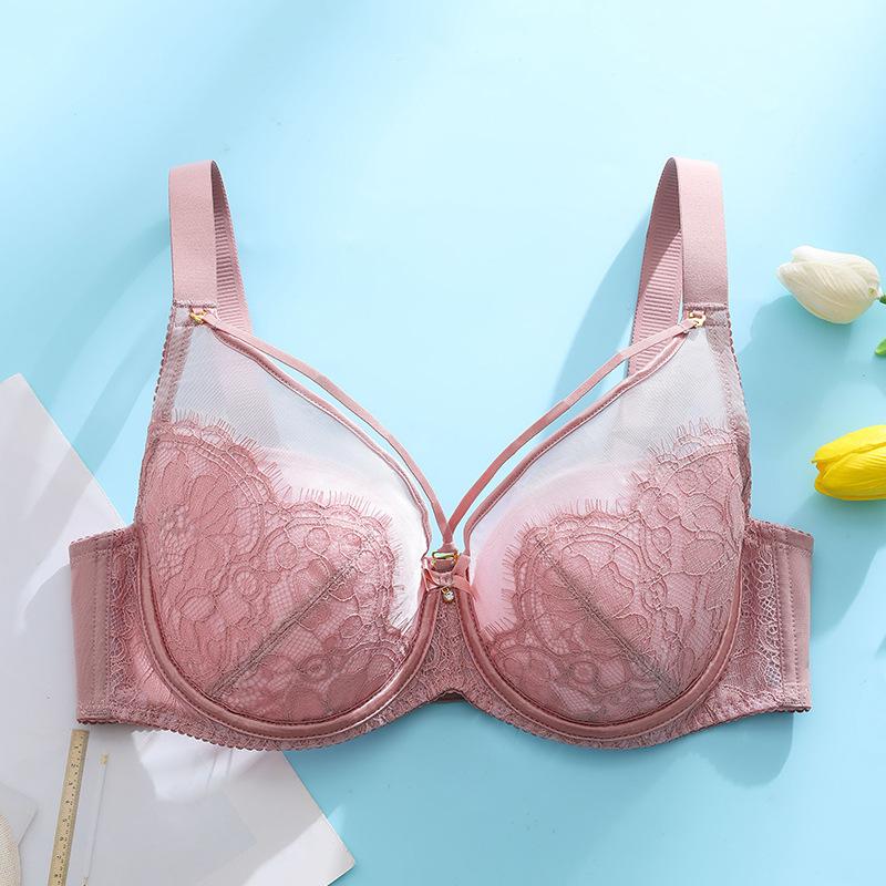 Cross Chest Plus Size Bra Women's Lace Sexy Push Up Bra U-shaped Plus Size Bra