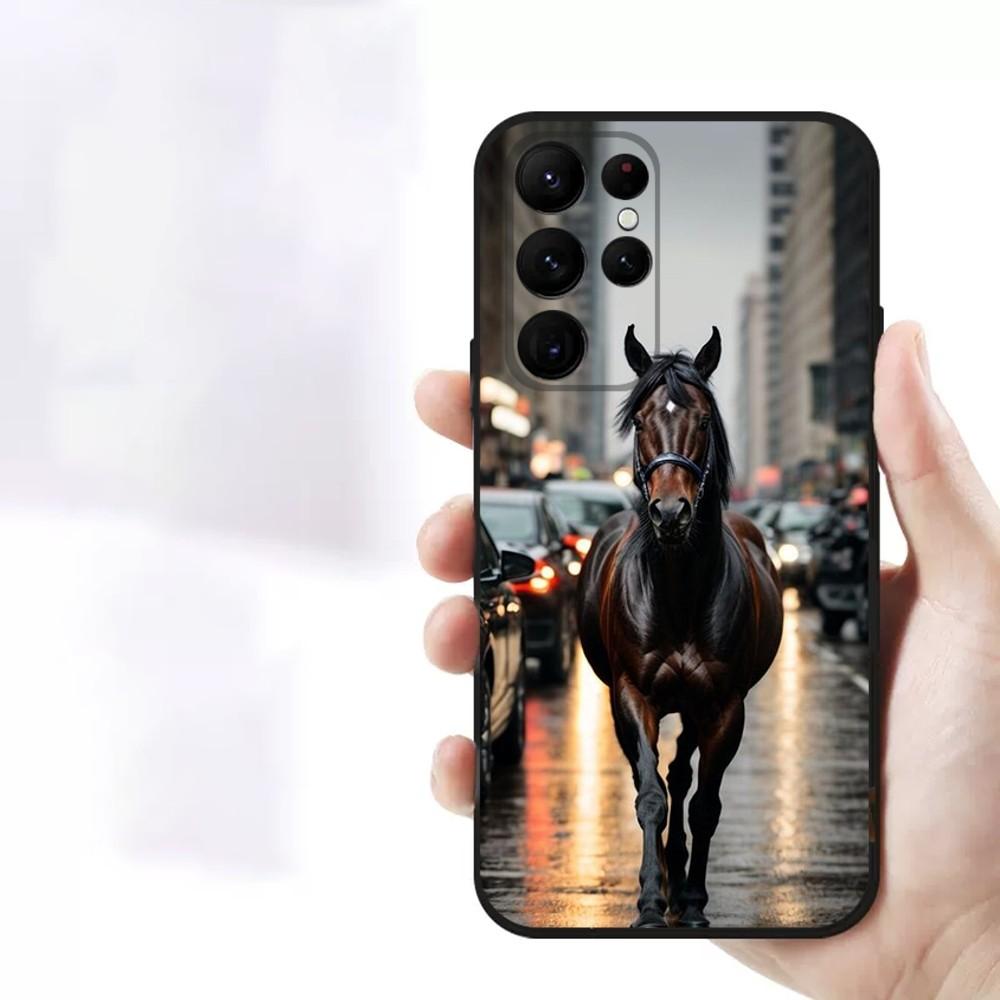 Horse Ultra-Thin TPU Phone Case for iPhone 6-16ProMax/SamsungS7-S24Ultra/Redmi13TPro - Shockproof,Scratch-Resistant,RaisedCameraSafe Cover
