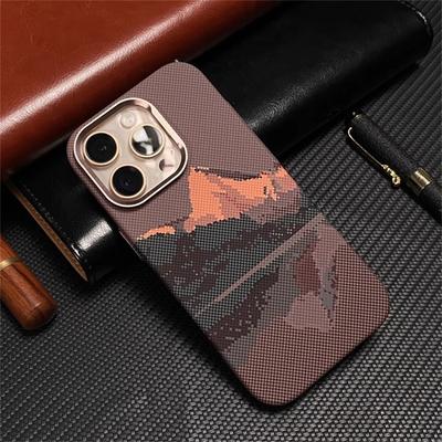 Ultra Thin Carbon Fiber Pattern For Magsafe Hard Case For iPhone 17 16 15 14 Pro Max Magnetic Wireless Charging Metal Lens Cover