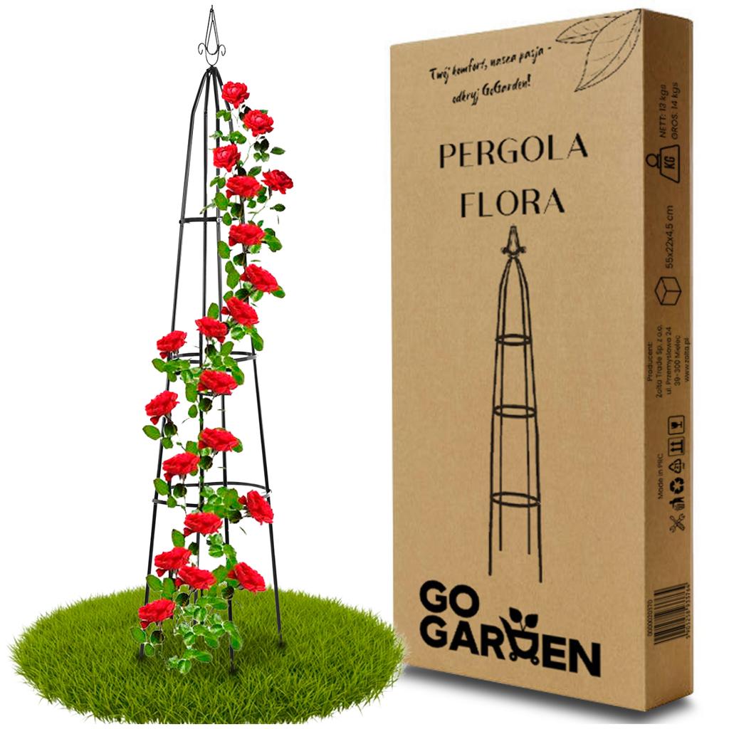 Garden pergola metal tower rose flowers metal garden