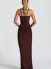 Damen Sexy Einfarbig Plissiert Trägerloses Kleid Lady Chic Schulterfrei Rückenfrei Hohe Taille Geschlitzt Kleider Abendparty Kleid