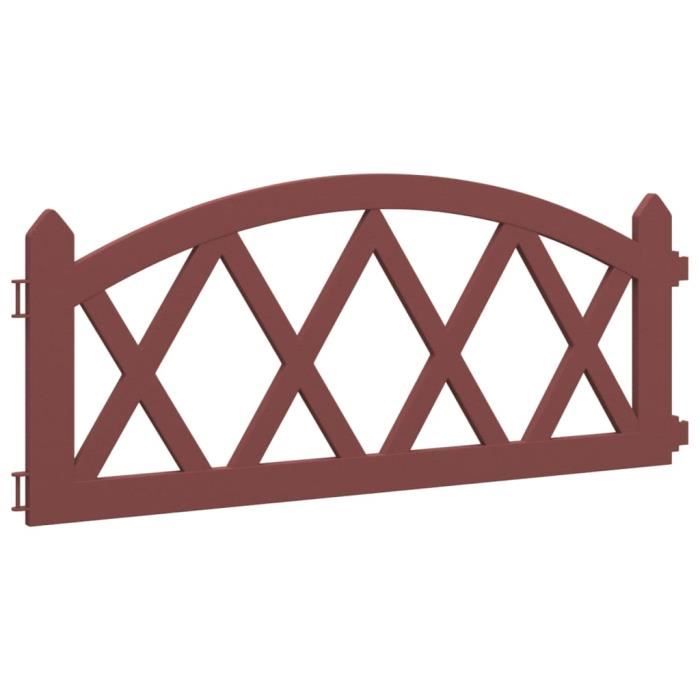 VidaXL Bordures de pelouse 17 pcs Rouge 10 m PP 318296