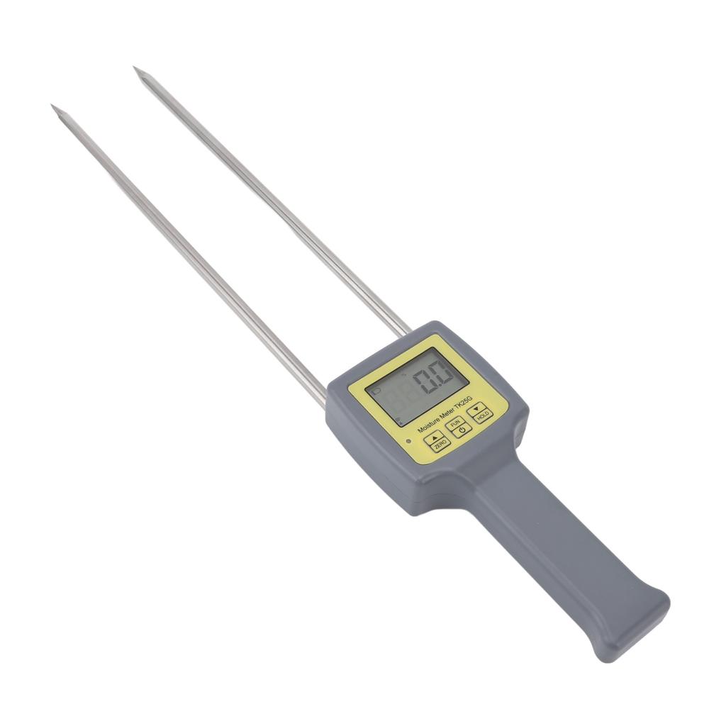 Grain Humidity Tester LED Backlit LCD Display Auto Power Off Long Probe Portable Digital Grain Humidity Meter Grain