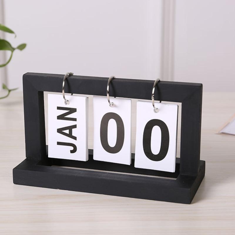 

Modern Minimalist Flip Desk Calendar - Everyday View, English Language, Home and Office Decor Desk Accessory