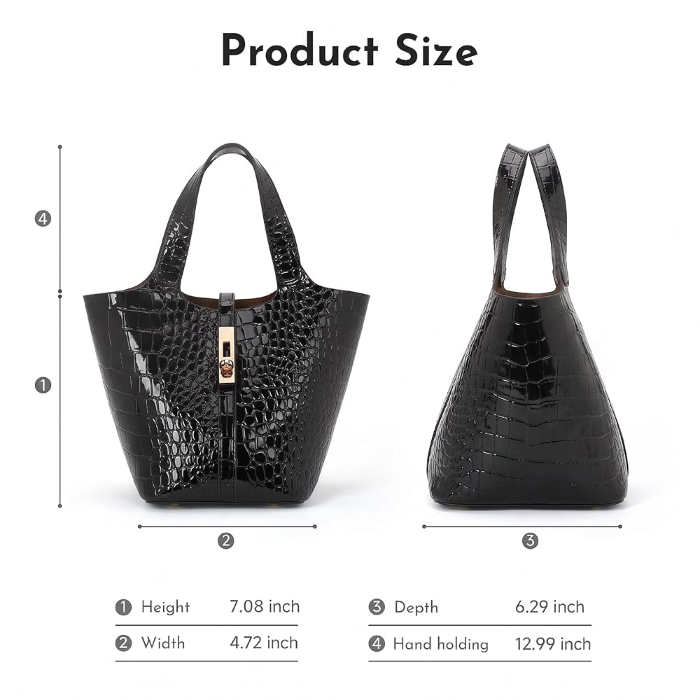 LANGING Handbag, Women's Tote Bag, Large Capacity, Popular, Commuter Bag, Eco-Leather, Synthetic