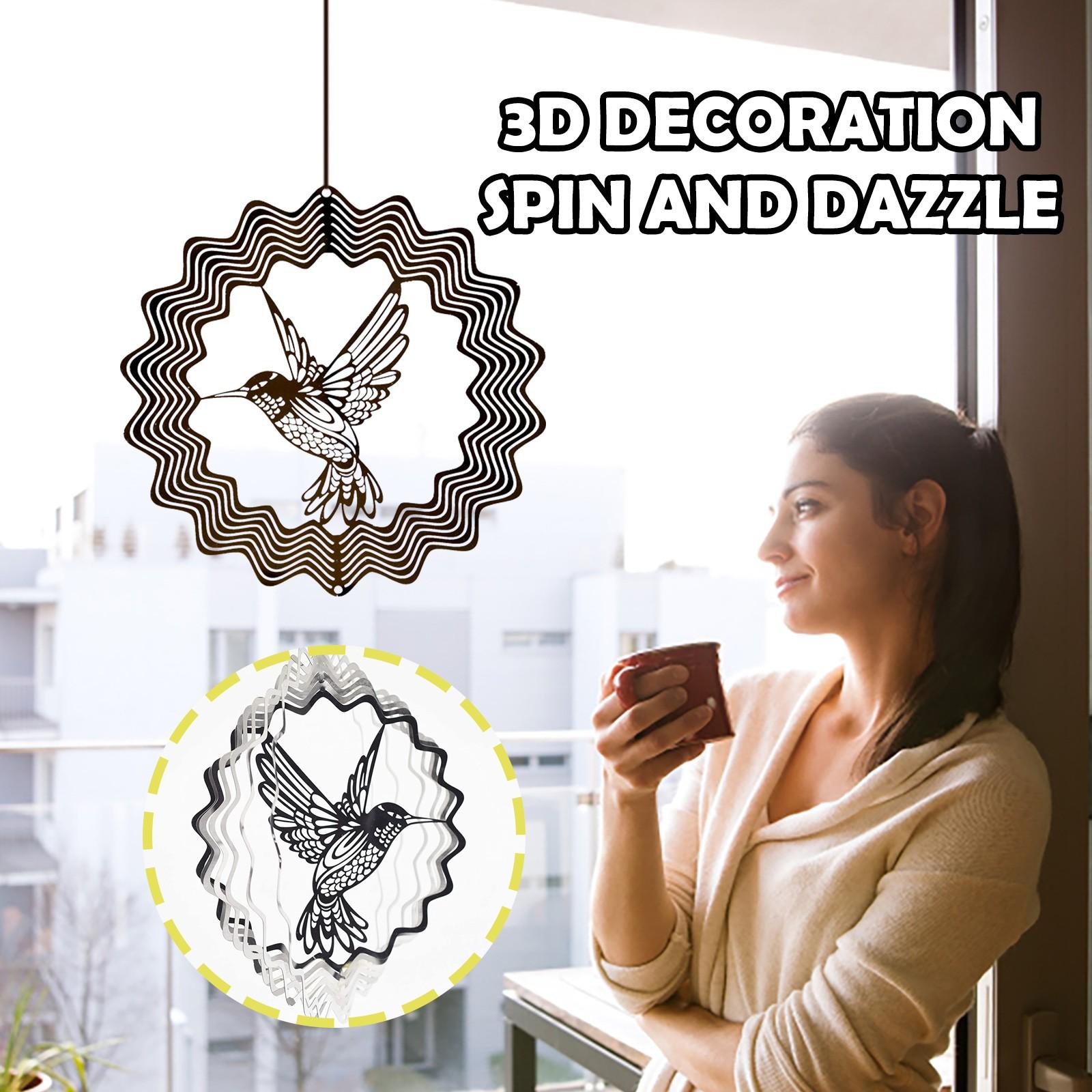 

3D Спиннеры для ветра, украшение для сада, декор для двора, колибри, подвесные колокольчики