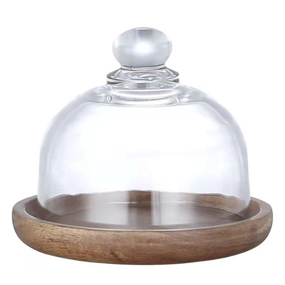 

Glass Dome Elegant Cake Platter Macarons Display Stand Serving Tray Dessert Plate Cupcake Stand чистый