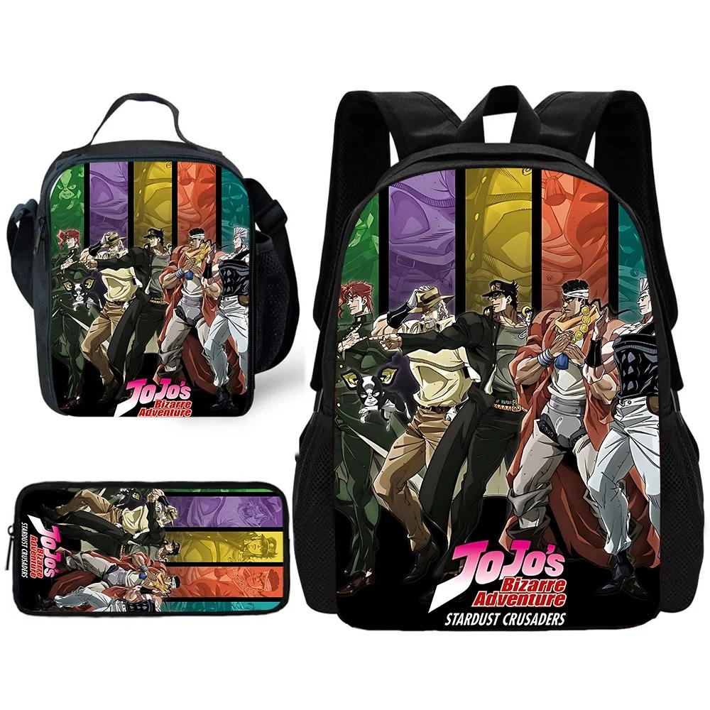 Schoolrugzak Kind JoJo's Bizarre Avontuur Met Schoudertas ,Etui's ,Schooltassen voor Jongens Meisjes Beste Cadeau