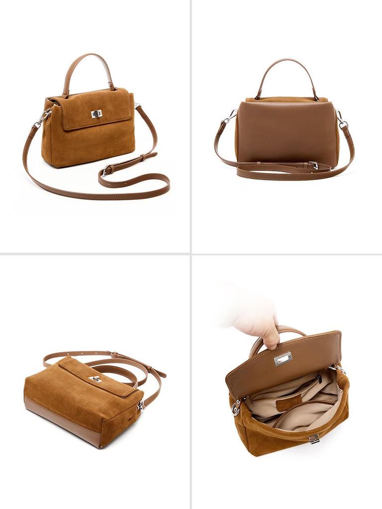 Women's High-End Japanese Style Genuine Leather Crossbody Tote Handbag