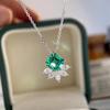 Gold-Plated Sterling Silver Diamond Pendant Necklace for Women - Luxurious and Elegant Design