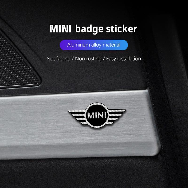 5Pcs/10Pcs Mini Aluminum Car Decorative Stickers For MINI Cooper R56 F56 R50 JCW Cabrio Aceman Countryman Clubman WORKS Roadster Ulqch44