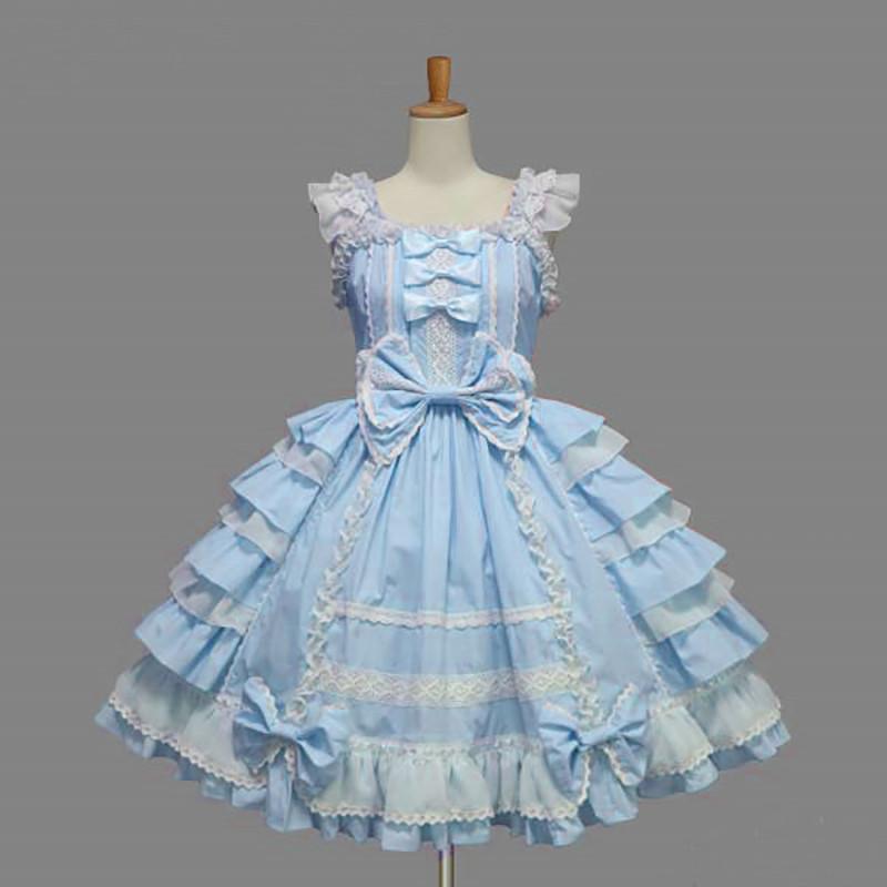 Angel Cosplay Love Costume Chiffon Dress Lolita Gothic Princess Outfit Maid