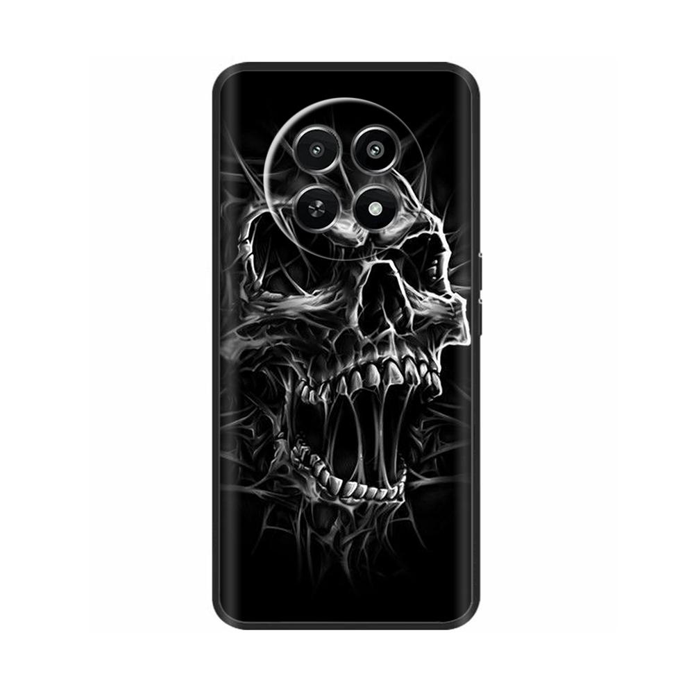 Cool Skull Case For Realme 12 5G Funda Soft Silicone Back Cover Cartoon Shockproof Cases For Oppo Realme 12X realme12 Bags Shell
