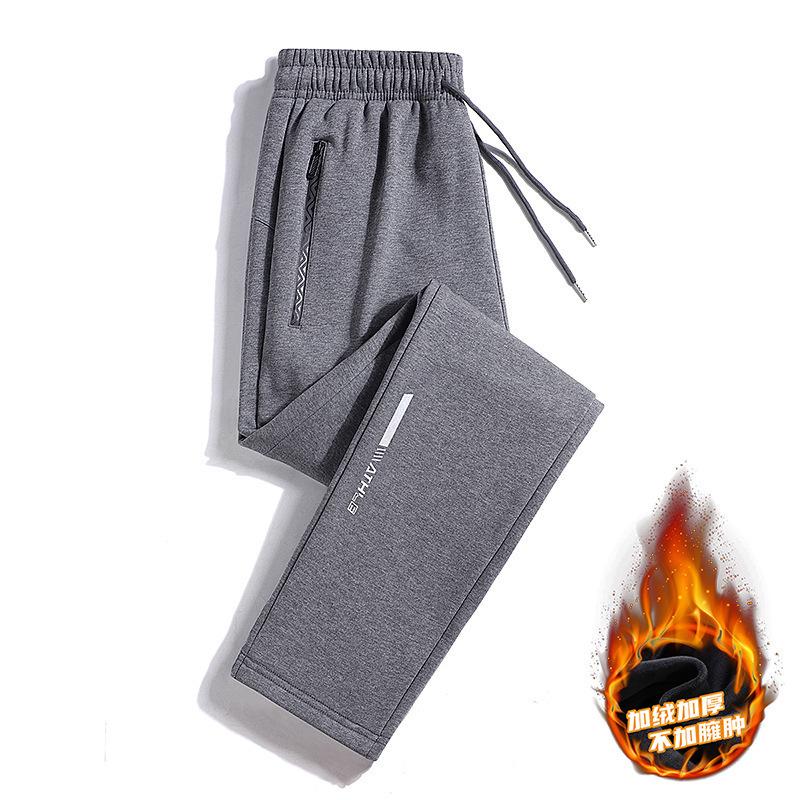 

Мужские спортивные штаны в корейском стиле с модным принтом, большого размера, на шнурке, с добавлением бархата, утолщенные, для осени/зимы 2024 года. 5XL