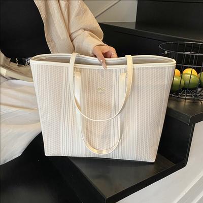 Sac fourre-tout grande capacité Nouveau sac à main décontracté tendance Sac à bandoulière rayé Polyvalent
