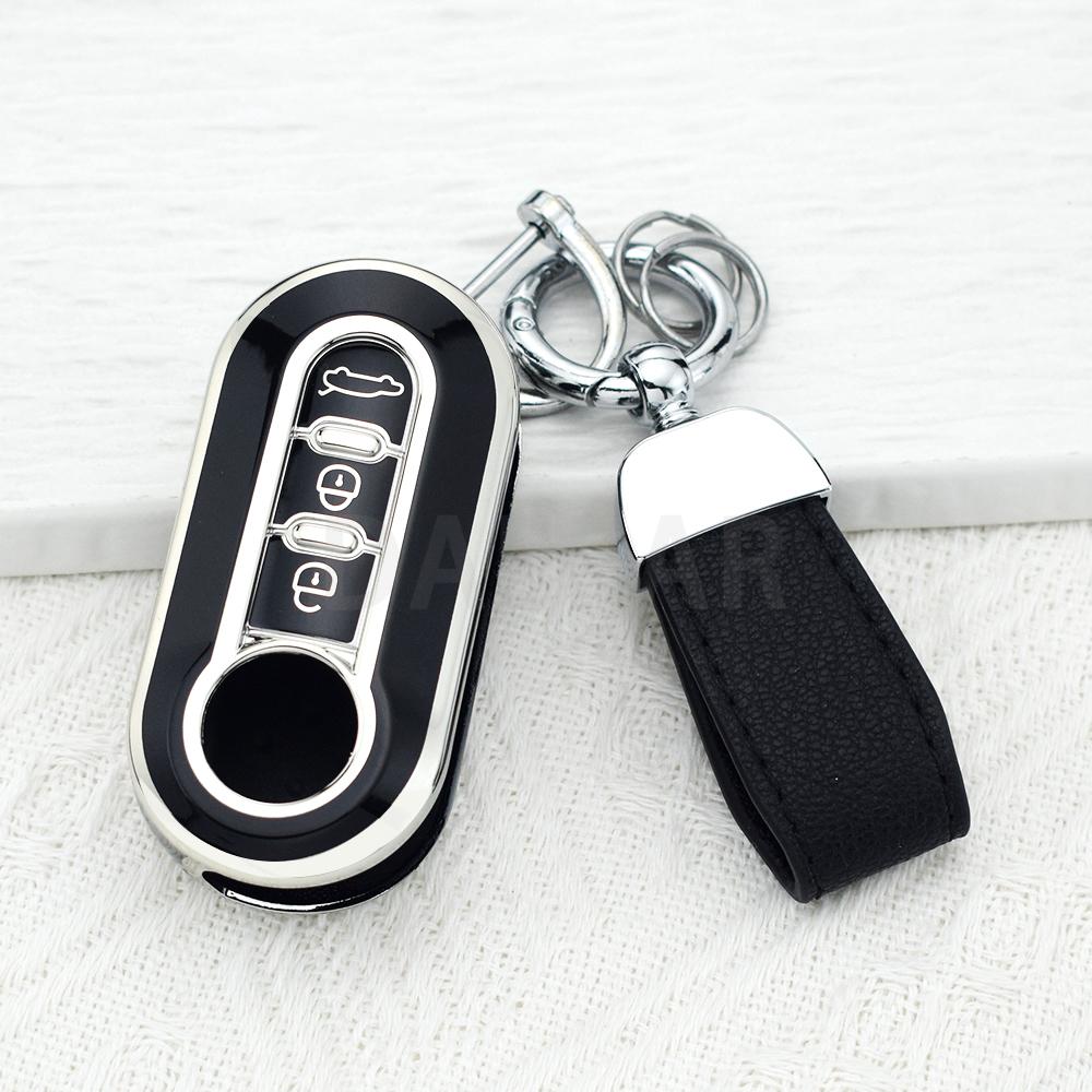 Auto Shell Case Fob for Fiat 500 Panda Punto Bravo Doblo Peugeot Boxer Citroen Relay Fiat Ducato Lancia Musa TPU Car Key Cover