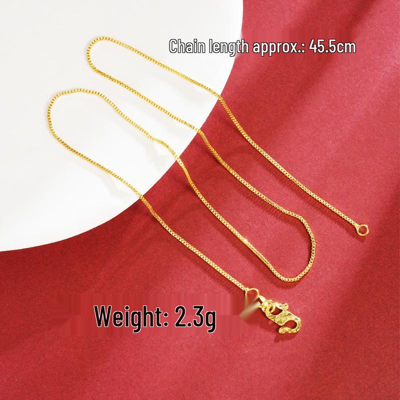 

Vietnam Sa Gold Necklace Women Summer Cross-border Versatile Jewelry - Plain Chain Cross
