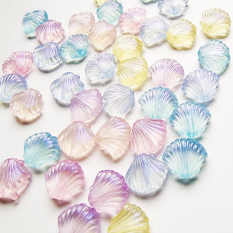 Colorful Blue Tear Drop Acrylic Shell Beads for DIY Jewelry and Accessories