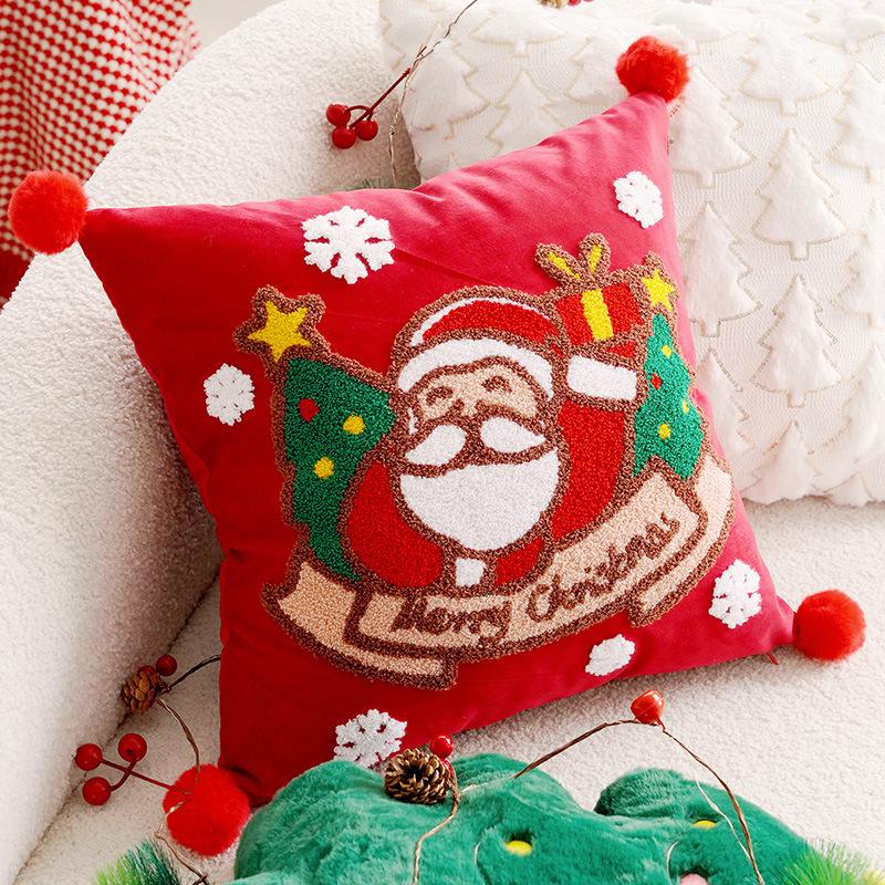 New Christmas Cushion Cover Living Room Bedroom Sofa Holiday Decoration Pillow Cover Soft and Comfortable Versatile and Durable