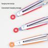 7-inch Stainless Steel Silicone Food Tongs