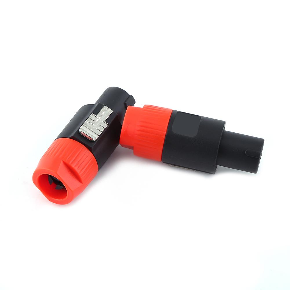 4PCS NL4FC Male Plug Speaker Audio Cable Cord Adapter Male Plug Connector Orange