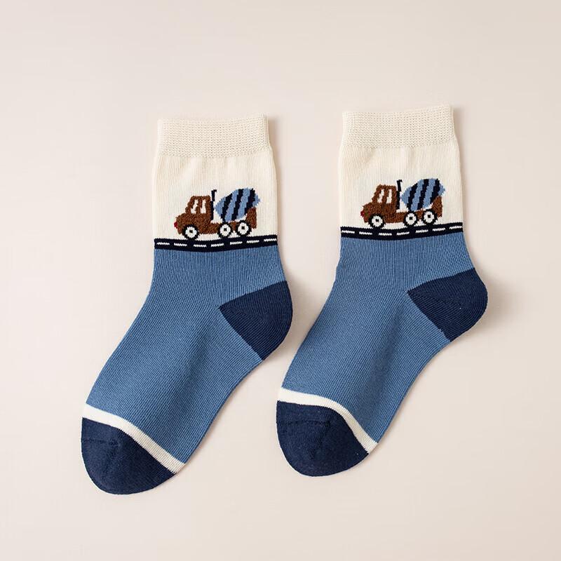 MIIOW Kids' Boys Breathable Crew Socks 5-Pack