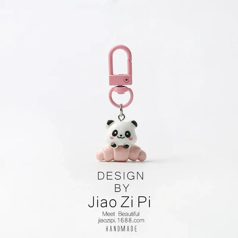 Adorable Pink Panda Keychain & Bag Pendant – Cute, Versatile Accessory