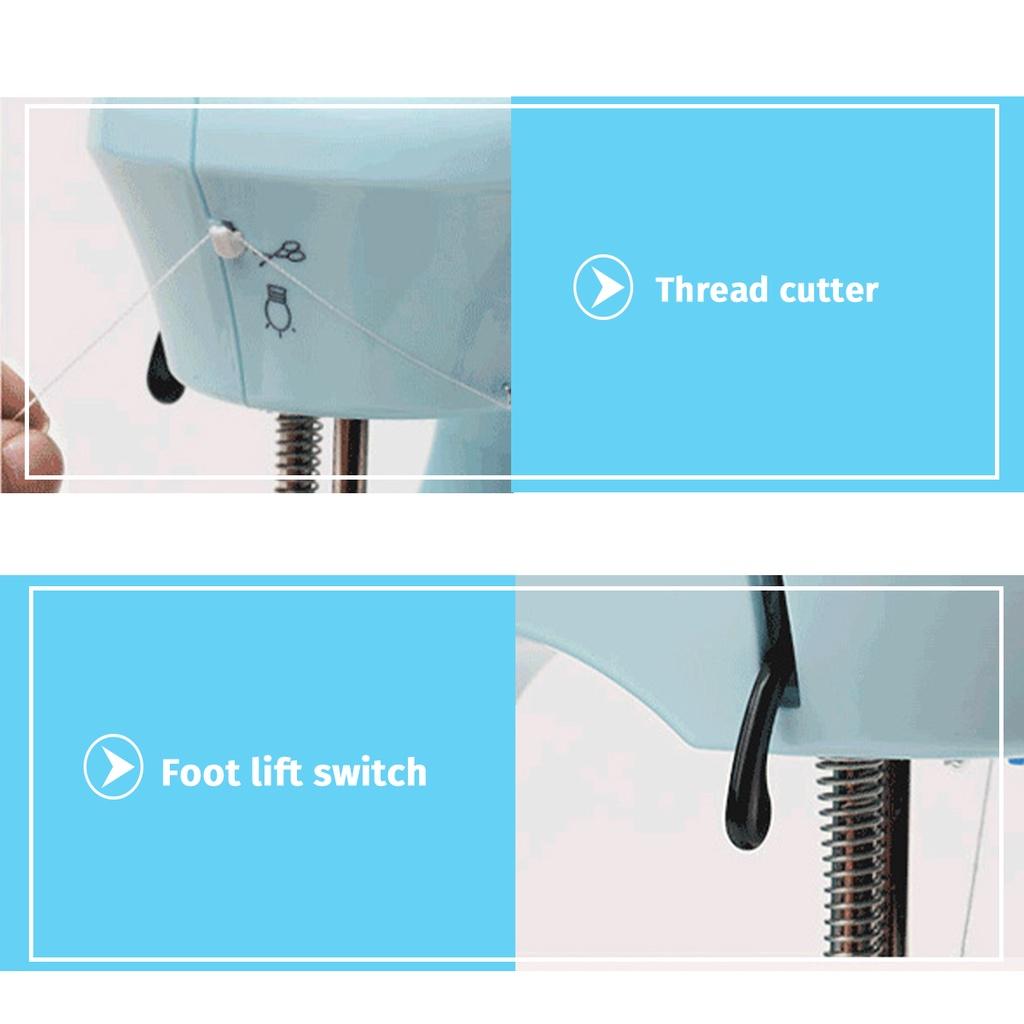 100-220V 6W 12 Stitches Tailor 2 Speed Foot Pedal Desktop Electric Sewing Machine Mini Portable Household Sewing Machine