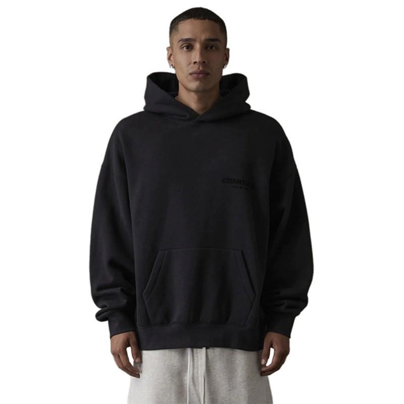 Ανδρόγυνο Φούτερ με Κουκούλα Oversized με Τυπωμένα Γράμματα σε Βελούδο Βαμβακερό Φλις Χειμερινό Ζεστό Χαλαρή Εφαρμογή Streetwear