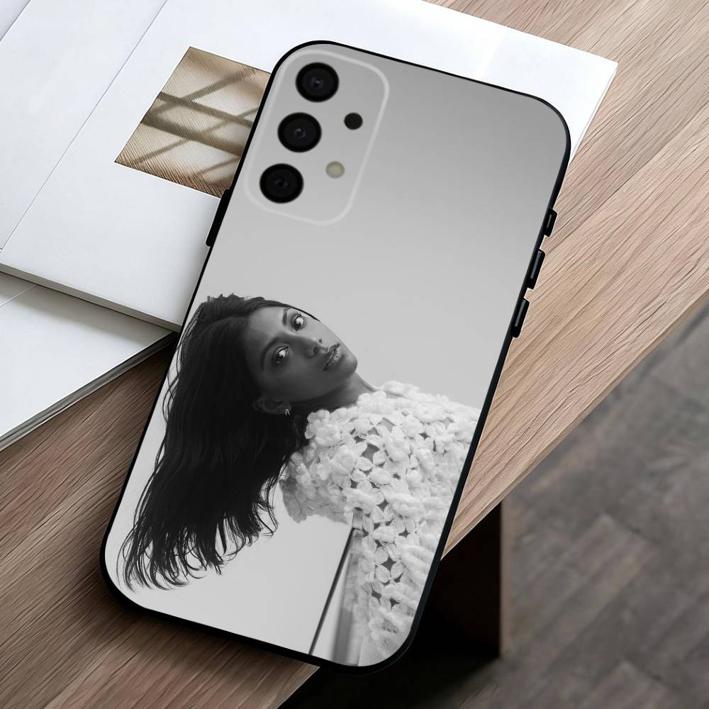 Actress Charithra Chandran Phone Case For Samsung Galaxy A73,A72,A71,A70,A53,A52,A51,Others Soft Black Cover