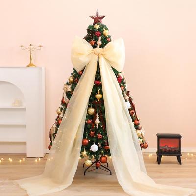 Handmade Organza Bow Christmas Tree Ornaments for Festive Home Décor