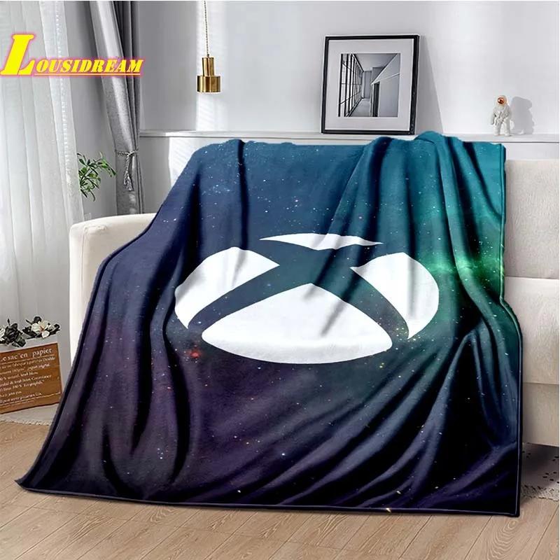 XBOX Printed Throw Blanket with Game Controller Logo  Soft  Comfortable for Bed Sofa Kids Room Decor Perfect Birthday Gift