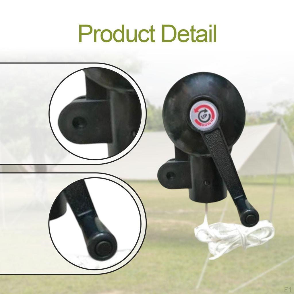 Patio Umbrella Accessories Handle Arm Replacement Part Deck Hand Crank with Rope Parasol