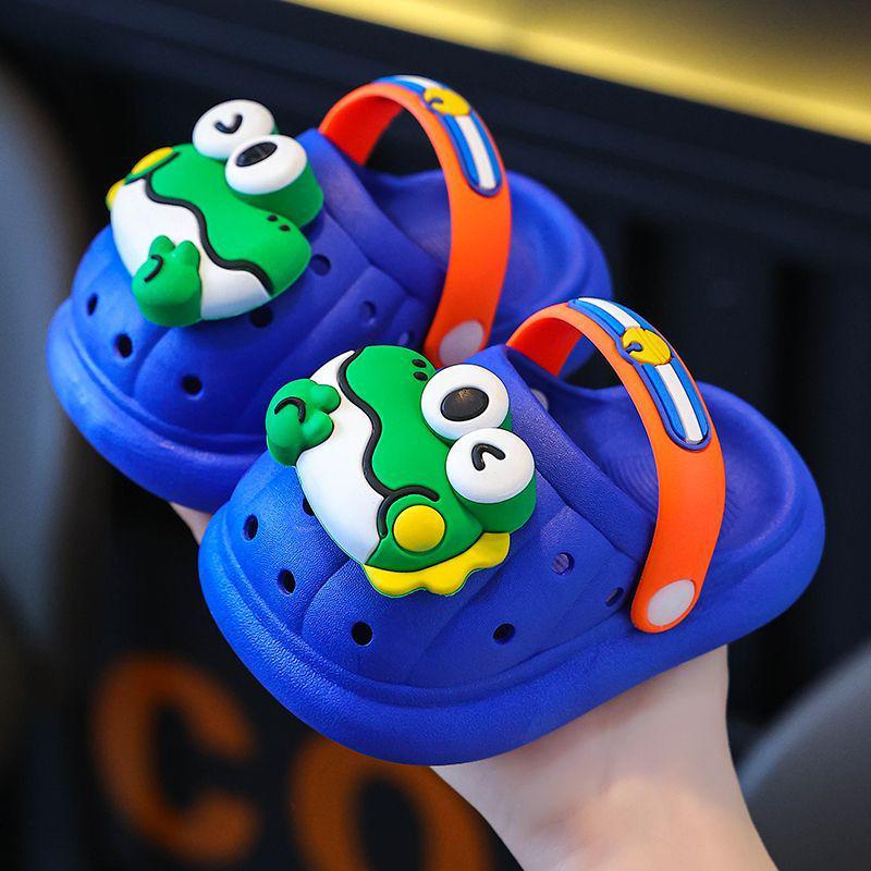 Summer Kids' Cartoon Baotou Indoor Slippers, Non-slip Soft Bottom for Boys and Girls
