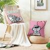 Funny SSimons CatS Cushion Cover Breathable and skinfriendly linen pillowcase square removable and washable cushion