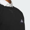 Adidas Long Sleeve Pullover Sweater Color Block Golf Sweatshirt Men Sweaters Black IN9050