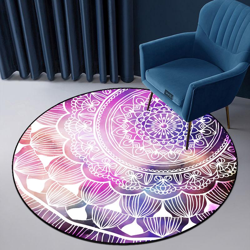 Etnické koberce Kulatý koberec Bohemian Mandala Koberec Dětský koberec Do dívčího pokoje Velká podlahová podložka pro kulatý konferenční stolek Obývací pokoj