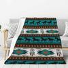 Coperta Personalizzata Modello Navajo Nativo Americano Boho Azteco Morbido Pile Caldo Primaverile Flanella Coperte Plaid Divano Biancheria da Letto Copriletto