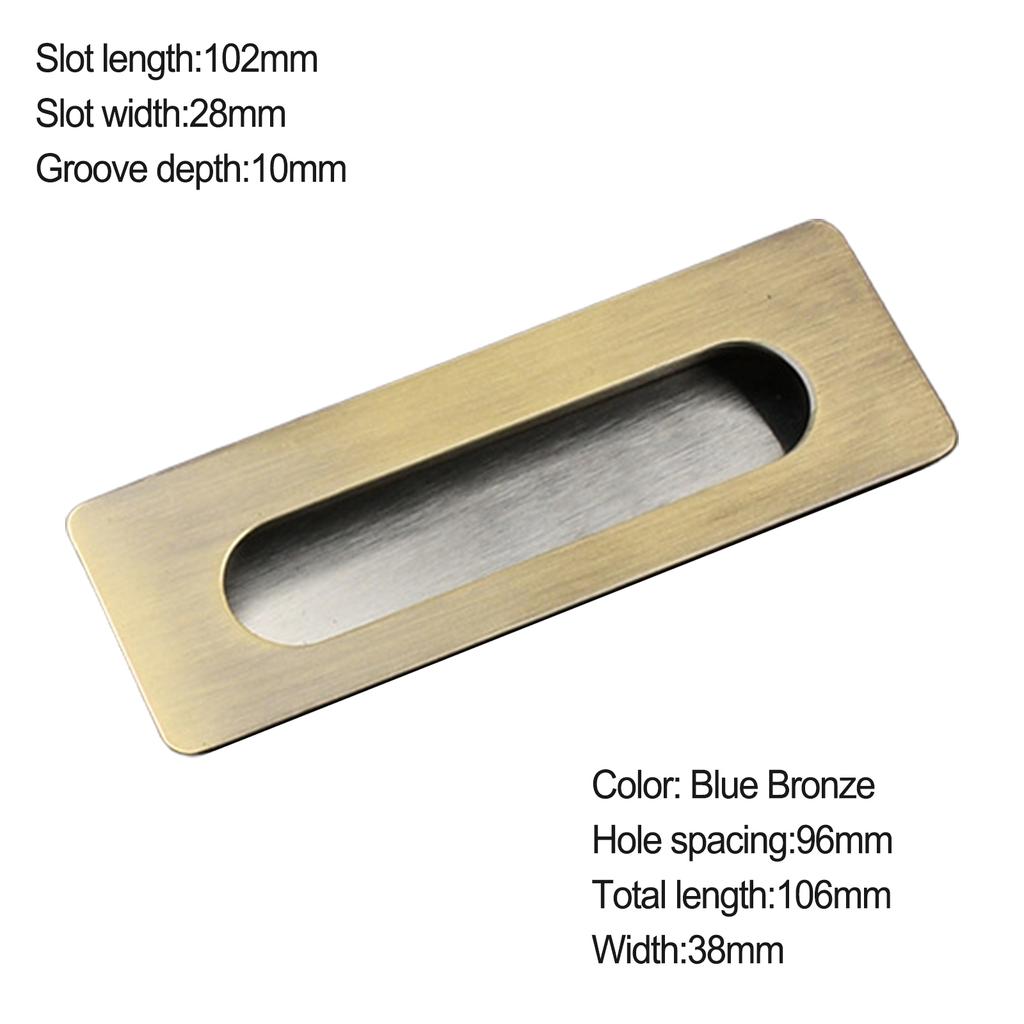 With Screws Cabinet Handle Zinc Alloy Slotted Recessed Handle 1 Pc Concealed Handle Convenient For Furniture Practical