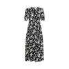 Juzhi Elegant Floral V-Neck Tea Dress