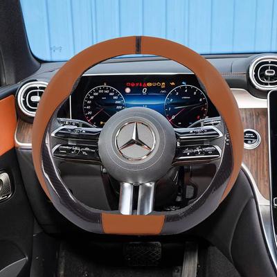 38CM Car Steering Wheel Cover For Mercedes Benz GLC Coupe C254 GLC300 400 AMG 2016 2017 2018 2019 2020 2021 2022 2023 2024 2025