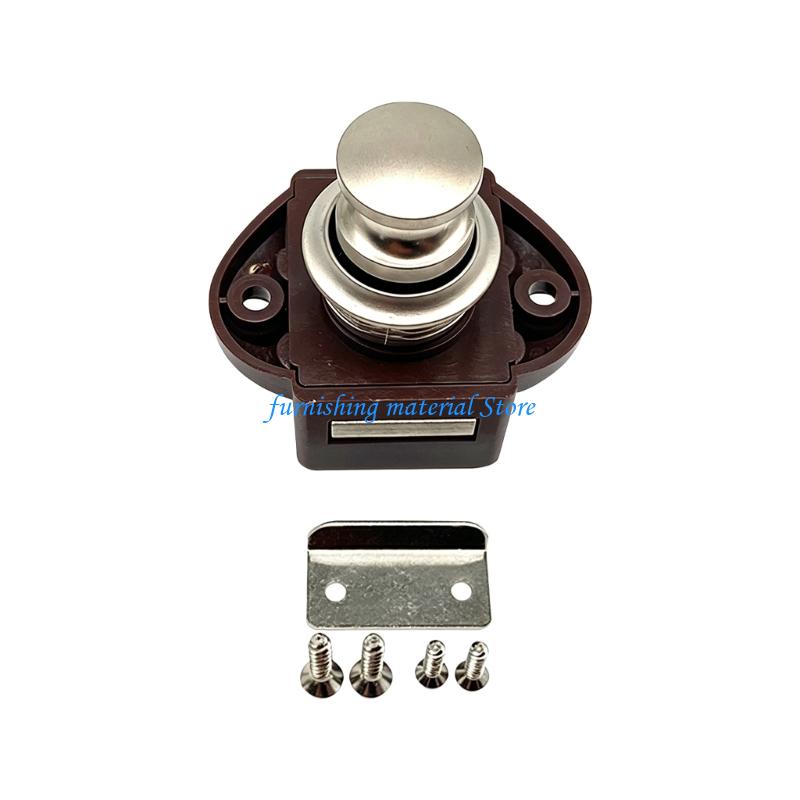 Y5GD Quick Release Push Button Latches Lock No Need for Campers Trailers Car Use