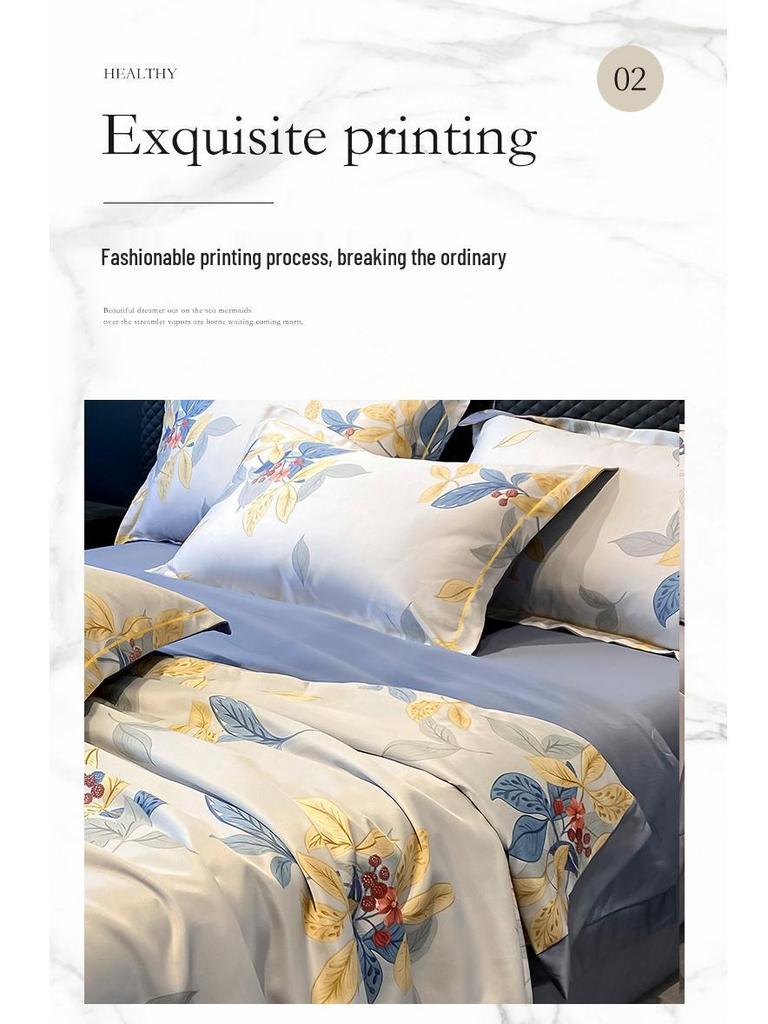 Washable Tencel Summer Quilt Set: Single & Double, Air Conditioning, Machine-Washable, Cool & Thin for Spring & Summer
