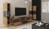 Modern 180 TV set with a display cabinet and a LED column for the living room