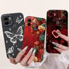 Case For Xiaomi Redmi A1+ A2+ A1 A2 A3 A3X A3 Pro Funda Redmi A5 A4 With Heart Bowknot Floral Flower Motif Cover Soft Silicone