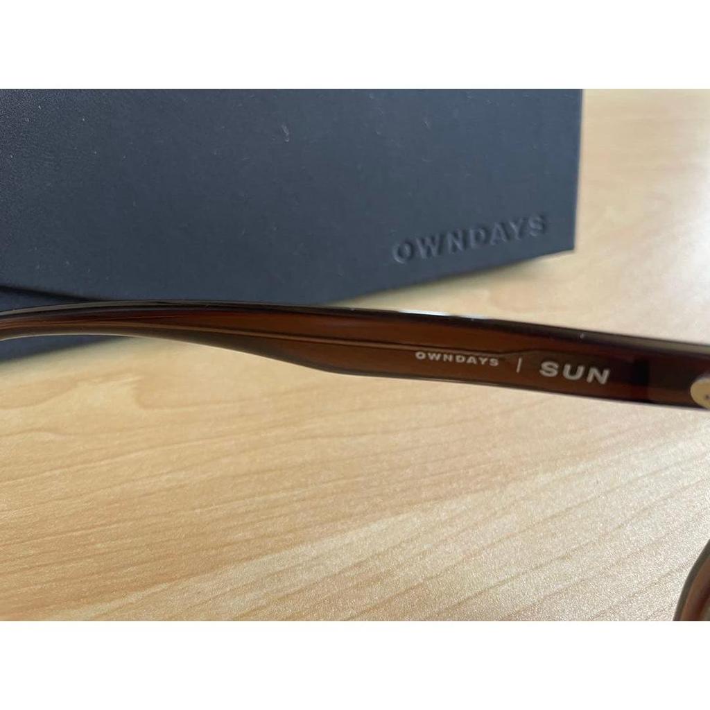 Used OWNDAYS Sunglasses SUN Brown with case